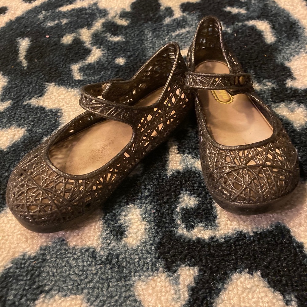 Meileyu black sparkle jellies